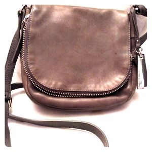 Gray leather Vince Camuto Purse